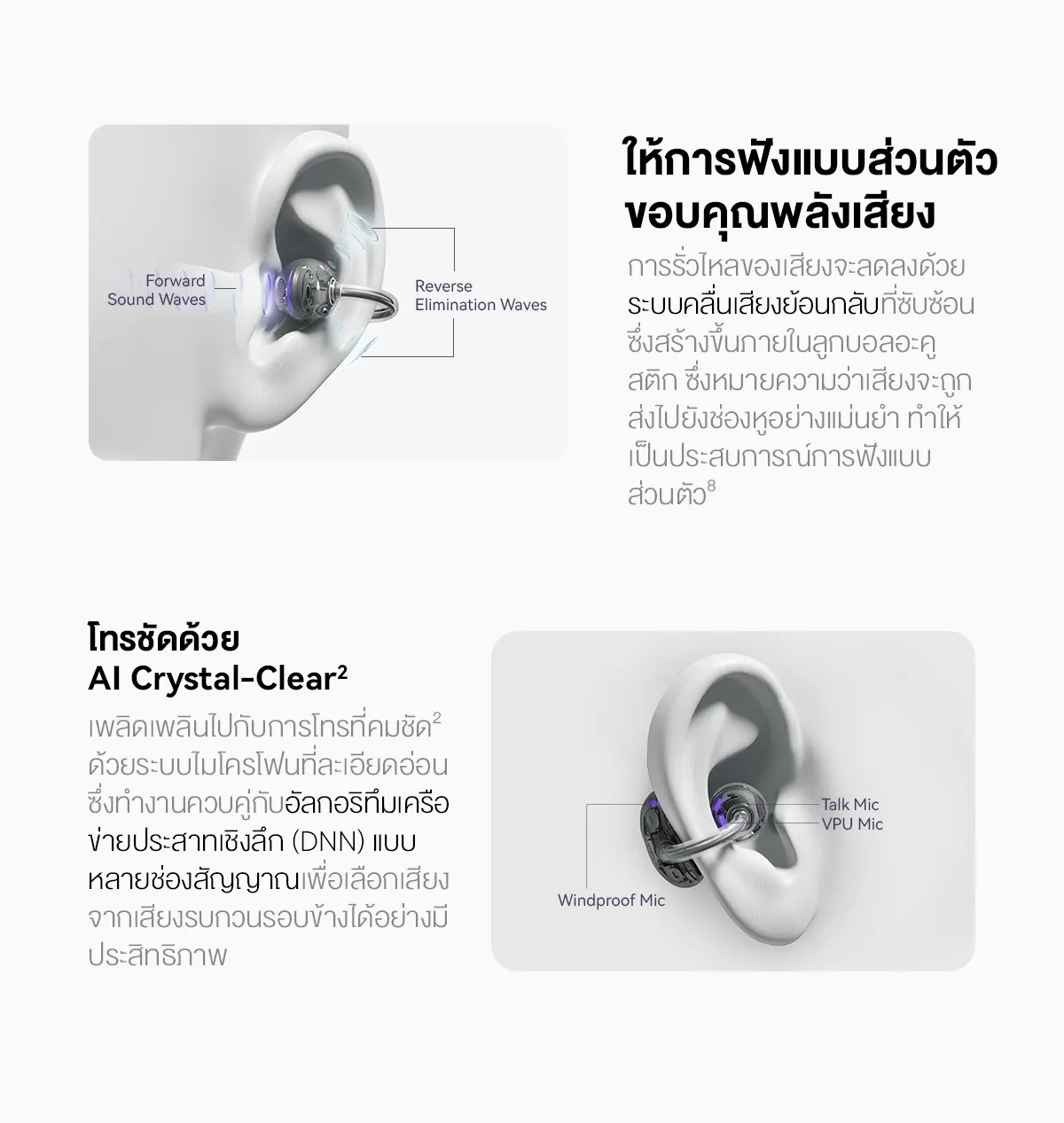 HUAWEI FreeClip หูฟัง Bluetooth 5.3 การออกแบบ C-bridge เทคโนโลยีการฟังแบบ Open-ear