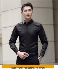 เสื้อเชิ้ตทำงานแขนยาว สไตล์ออฟฟิศ เสื้อเชิ๊ตผู้ชาย ทรงเข้ารูป เนื้อผ้านิ่ม - เสื้อเชิต เรียบเนียน รูปลักษณ์ สี