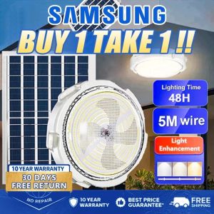 SAMSUNG Solar Ceiling Light outdoor Waterproof IP67 indoor Light with Remote Solar LED Light Waterproof with Remote