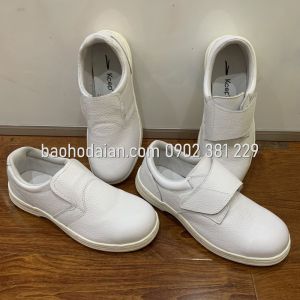Giày bảo hộ lao động kiểu xỏ Kcep KD015 và KX015 màu trắng