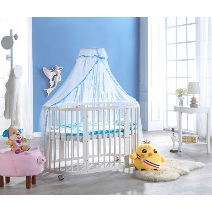 2022 New Design beds baby cribs baby cradle Circular bed round oval