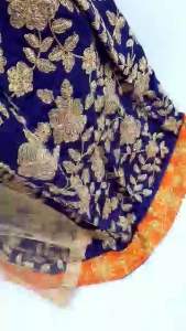 Lehenga Choli Blue Can Stitch Up to xxl