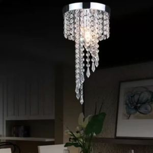 IGDL Moden led crystal chandelier lampu kristal lampu Siling Rumah  perlawanan loket lampu Siling perak/emas