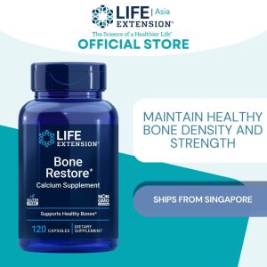 LIFE EXTENSION Bone Restore Supplement for Bone Health Support Superior Boron Silicon Calcium Formula 120 Capsules