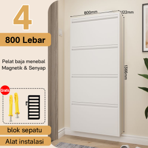 ⭐3 - 4 Layer⭐ RAK SEPATU BESI LEMARI SANGAT TIPIS SEPATU SUSUN TERTUTUP RAK SEPATU BESI KUAT TEBAL RAK SEPATU BESI cxq