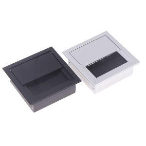 godessing สายไฟโต๊ะทำงานปลอกสายไฟแบบมีรูปิดช่องเสียบกล่องทำเกลียวกล่องใส่สายเคเบิลผ่านไปยังโต๊ะทำงาน80x80MM จัดระเบียบสายไฟ