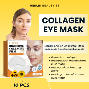 EELHOE Collagen Eye Mask 5pairs Highprime Collagen Film Korea Collagen Soluble Patches Anti Wrinkles Firming Skin Care Moisturizing Brightening Face Reduce Dark Circle Eyebags Mata Panda