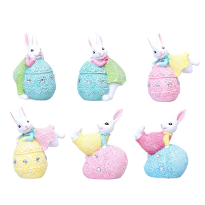 Thủ công Thỏ Nhựa điêu khắc cho mùa xuân trang trí giữa bàn phòng ngủ nightstands trang trí nghệ thuật sưu tập