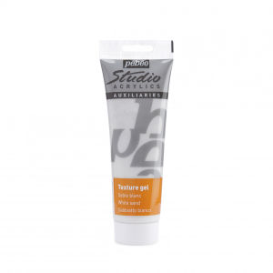 เจลสีขาว เนื้อทรายสำหรับผสมสีอะคริลิค เพื่อสร้างเกรน PEBEO STUDIO ACRYLICS 250 ML SAND TEXTURED GEL WHITE P525032 525032