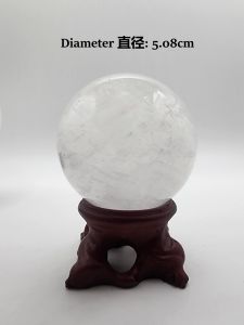 (SG Seller Ready Stocks) Natural White Calcite Ball with Rainbow 5cm+ 天然白方解石球带彩虹 5+厘米