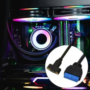 USB C to IDC20P Front Panel Header Female to Female Extension Cable 5Gbps Flexible Cable Replacement for PC Motherboards