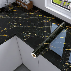 PVC Kitchen Oil-proof Stickers Marble Waterproof Moisture-proof High Temperature Resistant Stickers