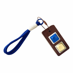 DUDLEYB Wooden Material Wooden Fidget Keychain Push Button Press Stress Relief Pendant Student Squishy Texture Mechanical Keycaps Stress Relief