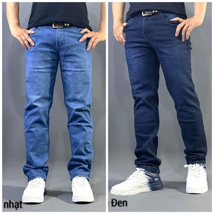 Quần Jean Nam Quần Bò Nam Cotton Ống Suông Không Co Giãn Form Chuẩn Dày ...