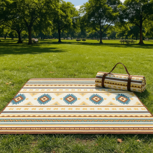 MEEU Kích thước lớn Chăn dã ngoại chống thấm nước Tay cầm Chống ẩm Thảm dã ngoại ngoài trời Thiết kế mới Có thể gập lại Chăn bãi biển Bãi biển