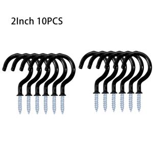 10pcs Ceiling Hooks Vinyl Coated Screw Mug Hanger Cup Hooks Screw For Hanging Plants Wind Chimes