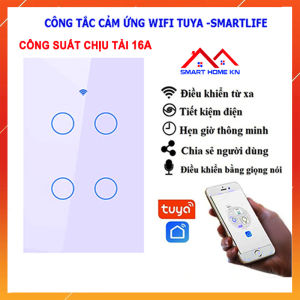 Công tắc thông minh cảm ứng Wifi Tuya hẹn giờ điều khiển từ xa