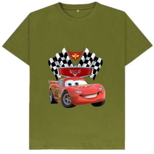 PVJ Kaos Distro Anak Gambar Karakter Mcqueen Kartun Cars Untuk Laki laki dan Perempuan