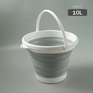 [SG Seller] 10L Durable Foldable Pail Bucket Collapsible Pail Home Kitchen Bathroom Folding Cleaning Pail Washing Car Fishing Pail Foot Bath Basin CNY Gift Present