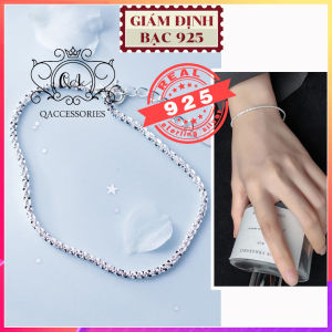 Vòng tay bạc 925 đá hồng dâu tây lắc tay nữ S925 STRAWBERRY Quartz QA SILVER Bracelet BR180704