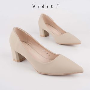Viditi Freya Doff Block Heels 4 cm // Sepatu Import Wanita // Tumit // Hak Tinggi // Polos // Pesta // Wedding // Nikahan // Wisuda // Seserahan