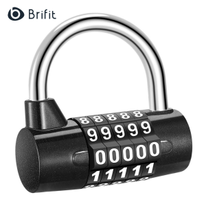 Brifit 5 Digit Combination Lock Re-settable Combination Padlock Outdoor Combo Lock Alloy Security Combination Locks for Gyms Gates Toolbox Luggage Cabinet Bicycle School Home Office Travel