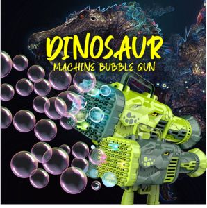 Inatreehouse. Dinosaur Bubble Machine Gun 32 holes & 64 holes Bubble Gatling Machine Gun Kid Favourite Toys Bazooka