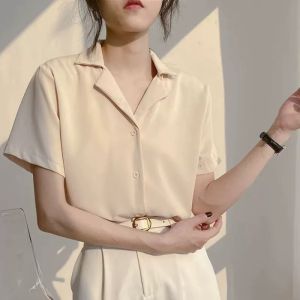 Polo collar ice silk short sleeved versatile casual