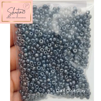 Shutin13 3mm Glass Seed Beads 50g (1800+ pcs) Part 1 Glossy Pastel Dark Color Bead for DIY Beads Bracelets & Accessories