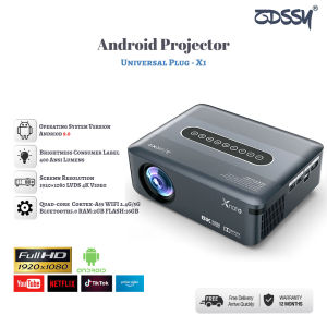 ZDSSY X1 4K Support Projector with 5G WiFi and Bluetooth HDR10+ Voice Control 12000L Native 1080P HD Built-in Android OS Projectors Preinstall 8000+ Apps Dolby Sound Smart Portable Projector with Bag