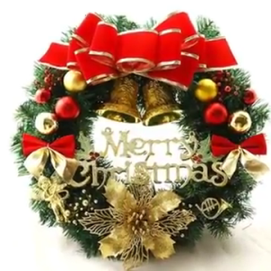 Decorative Artificial Wreath Simulation Christmas Wreath Front Door Garlands Entrance Decor for Holiday New Year