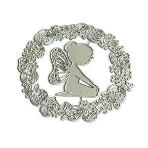 Wing Girl Cutting Dies Carbon Steel Die Cut Decorative Embossing Paper Die for Card Making Scrapbooking Bookmarks