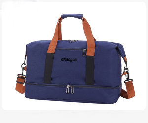 ABC BAGS#2833 Trendy canvas travel duffle bag large-capacity luggage bag suitable for-distance travelor as gym bag.