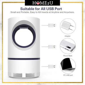 Anti Mosquito Electric Fly Killer Lamp USB LED Light Mosquito Trap Lamps Pest Control Home2u
