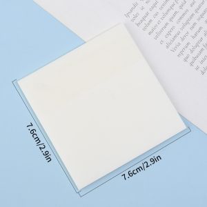 50 Sheets Transparent Sticky Notes PET Waterproof Memo Notepad Self-Adhesive Translucent Sticky Notes Mini Note Pad Stationery Business Office School Supplies