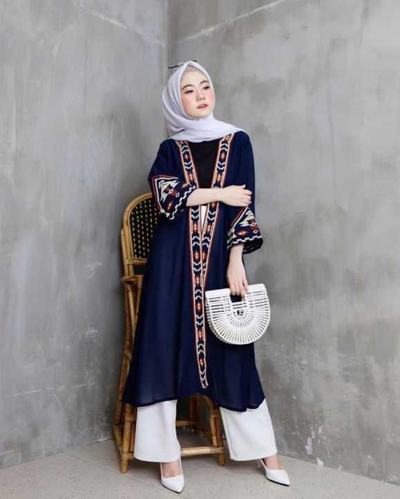 Outer Etnik Bohemian Long Outer Outer Wanita Cardigan Wanita
