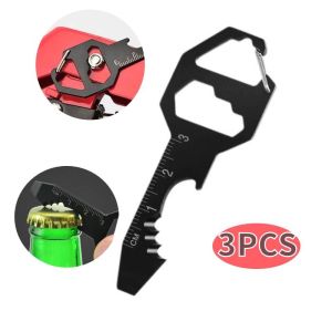 1/3 PCS Stainless Steel Multifunctional Bottle Opener Hexagon Pendant Screwdriver Wrench Keychain