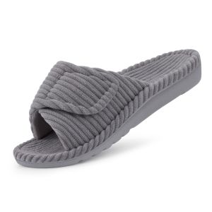 Crestar Orthopedic House Slippers For Women Fashion Spring Open Toe Corduroy Slides With Arch Support Female Soft Bedroom Shoes2026