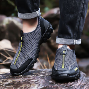Free Shipping MenS Summer Sandals Breathable Mesh Design Outdoor Slip-On Style Suitable For Travel Beach And Casual Sports Activities