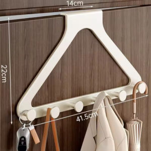 Happy Everyday.me Over The Door Hanger Heavy Duty Adhesive Clothes Rack Rust Proof Carbon Steel No Drill Storage Hook For Coat Bag Hat Scarf