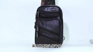 Genuine leather chest bag multifunctional mens bag shoulder bag European and American cross-border classic outdoor casual crossbody bag for men