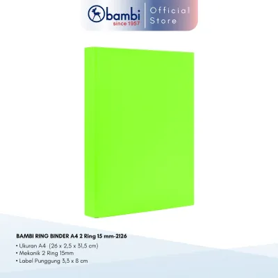 Bambi Ring Binder A4 2 Ring Type D All Color Small Size 15 mm - 2126
