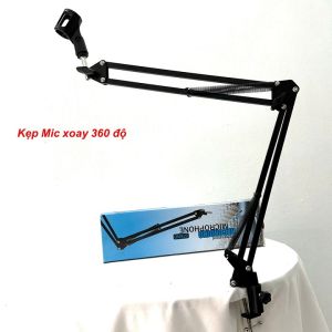 Giá đỡ Micro kẹp bàn- kẹp Mic thu âm-Mic Karaoke xoay 360 độ chắc chắnKhung thép sơn tĩnh điện