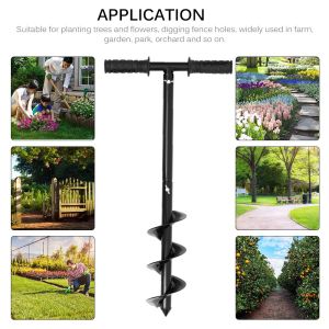 Manual Hand Drill Digger Earth Auger 60cm Post Hole Hand Drill Bit Earth Power Auger Garden