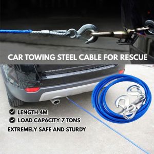 DAN LE Khẩn cấp Dây kéo rơ moóc Chống mài mòn Thép Dây kéo thép Rơ moóc kéo dây Độ bền cao Dây cứu hộ Ngoài trời