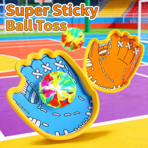 Sticky Ball Toss and Catch Game Suction Glove Paddle Set Kids Outdoor Toy for Beach Pool Backyard Party
