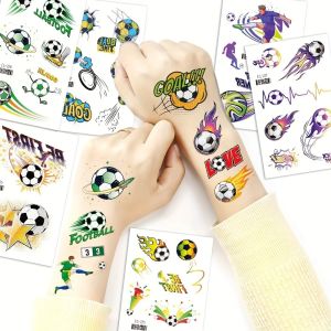 10 Sheets Temporary Tattoos for Football Soccer Fan Fake Tattoo Sticker Waterproof Tattoo Sticker Sleeves Man Women h260819