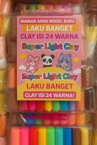 Super Light Clay Warna-Warni 24 Warna - Clay Modifikasi/Slime Serbaguna