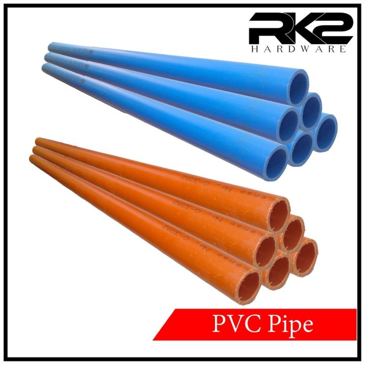 Blue/Orange PVC Pipe for Water or Electrical 1 meter Sizes 1/2 3/4 1 2 3 Lazada PH