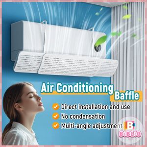 Biblio【Ready in Stock】 Universal Aircon Wind Deflector Universal Adjustable Air Conditioner Wind Baffle